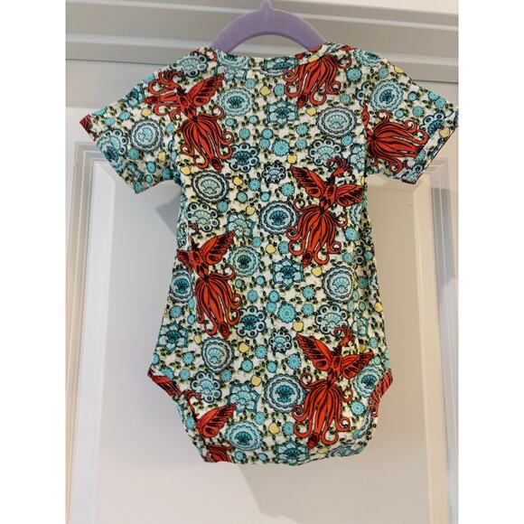 kate quinn short sleeve lap neck bodysuit Firebird organic cotton 6-12 mos NWT - Picture 2 of 3